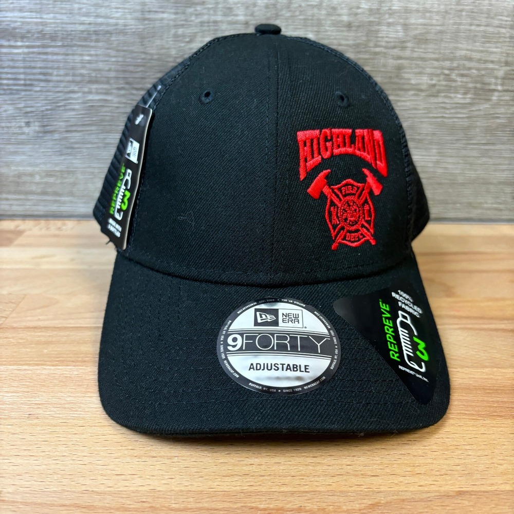 Highland Fire Department Hat Cap Snapback Black One Size Adjustable‎ New Era NWT